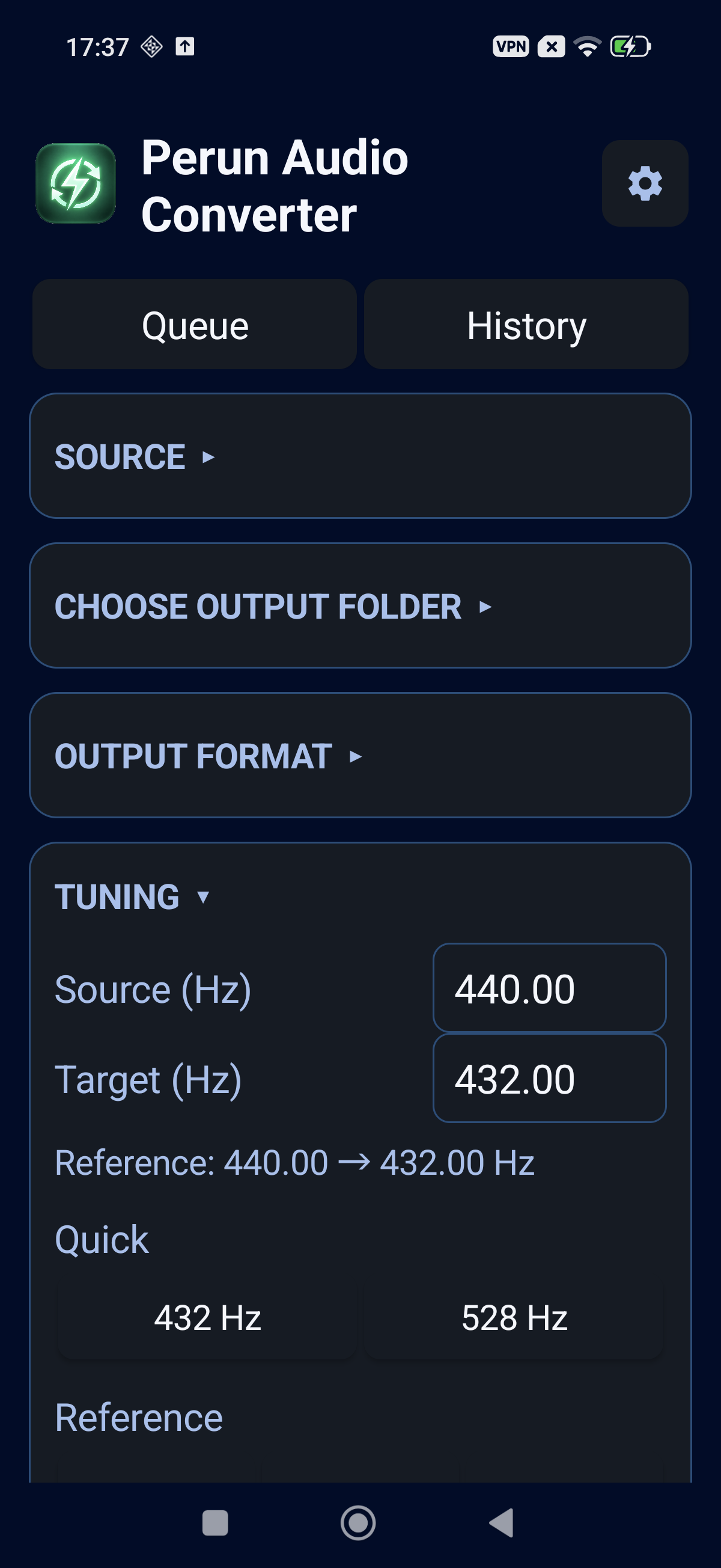 Perun Audio Converter — tuning-custom-hz