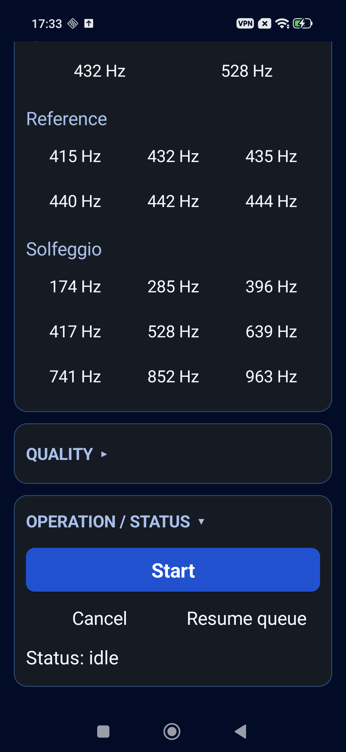 Perun Audio Converter — reference-solfeggio